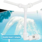 Solar Pool Fountain with LED & Double Spray Arch – For Nighttime Pool Magic