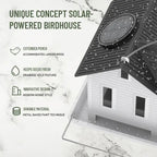 Solar-Birdhouse with LED – Illuminating Garden Lantern & Feeder Station in one!