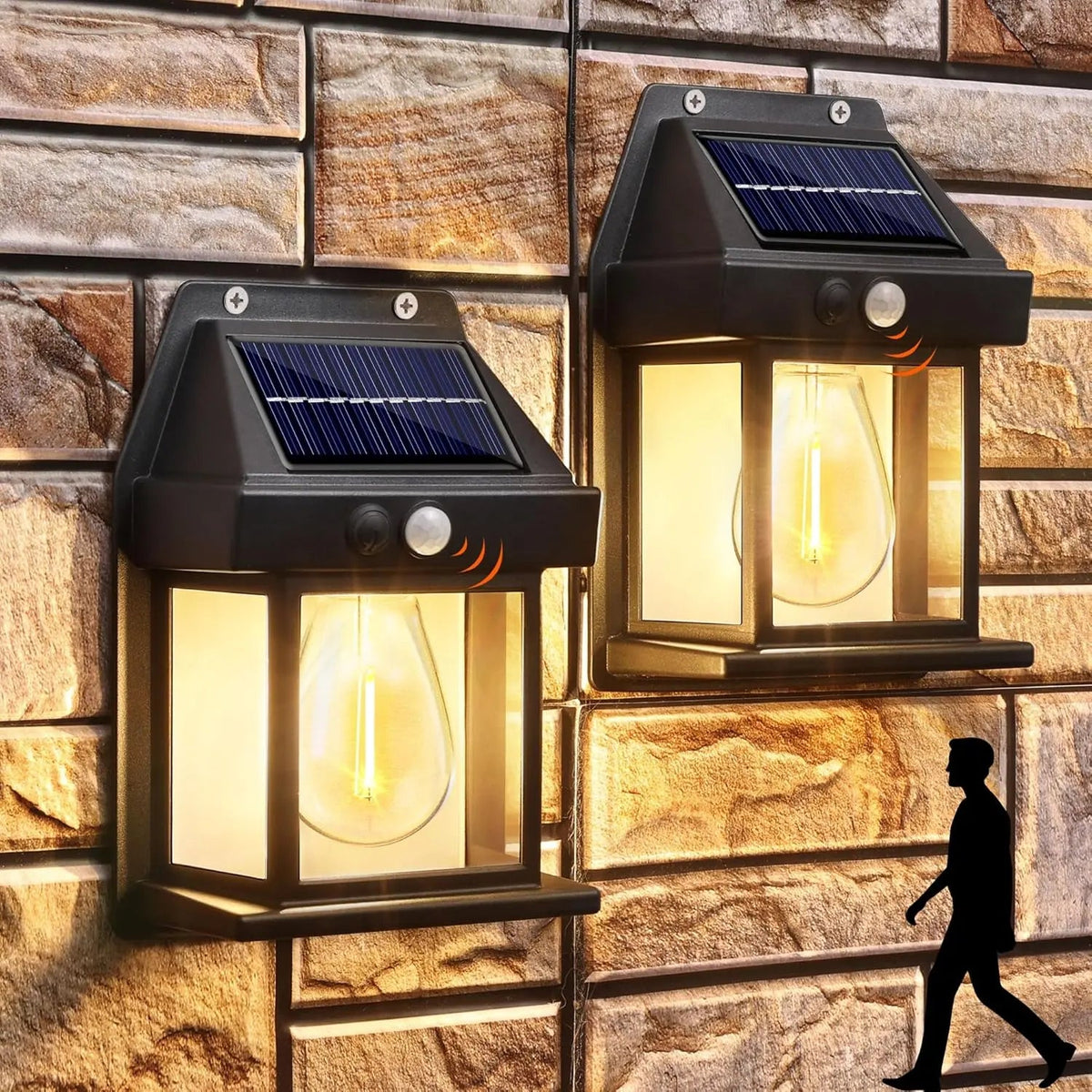Solar Wall Light – Weatherproof Outdoor Lighting with Sensor