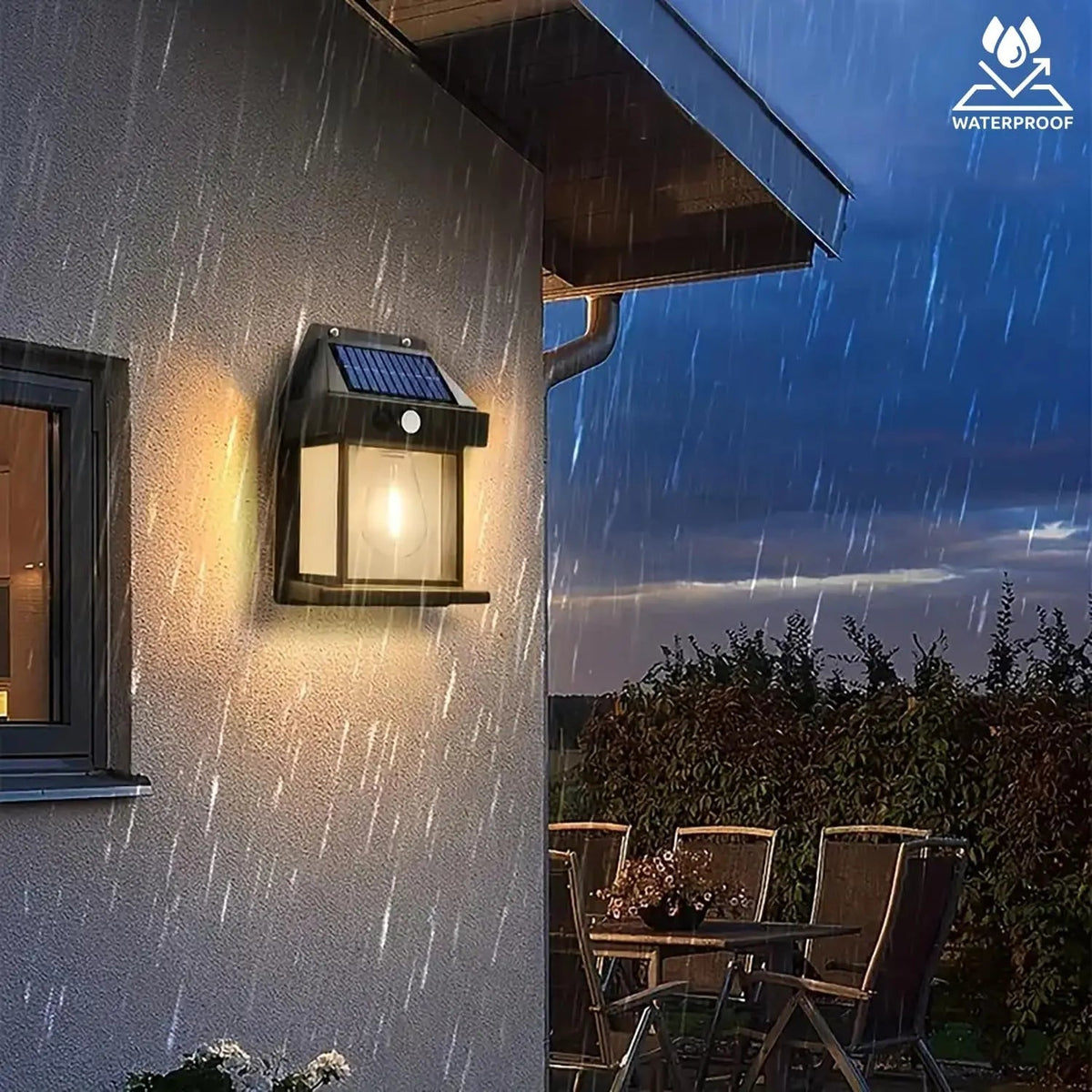 Solar Wall Light – Weatherproof Outdoor Lighting with Sensor