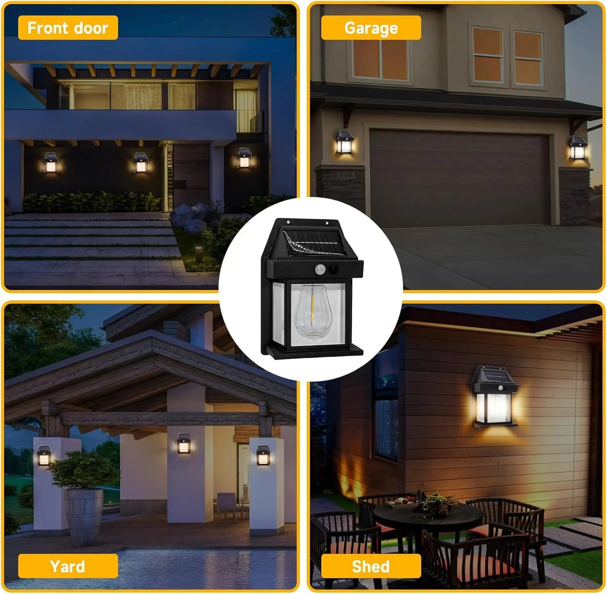 Solar Wall Light – Weatherproof Outdoor Lighting with Sensor