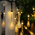Solar Water Droplet String Lights