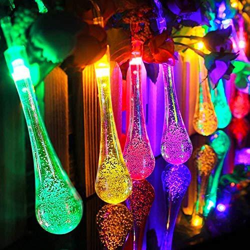 Solar Water Droplet String Lights