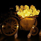 Solar Water Droplet String Lights