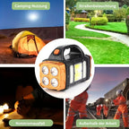 3-in-1 emergency flashlight with USB charging and carrying handle
