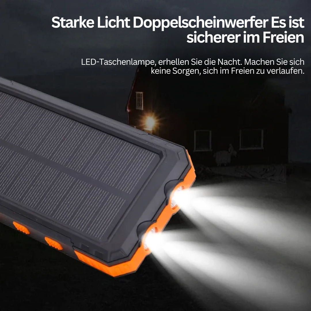 Solar Energy Power Bank with Flashlight – SolarCharge Pro