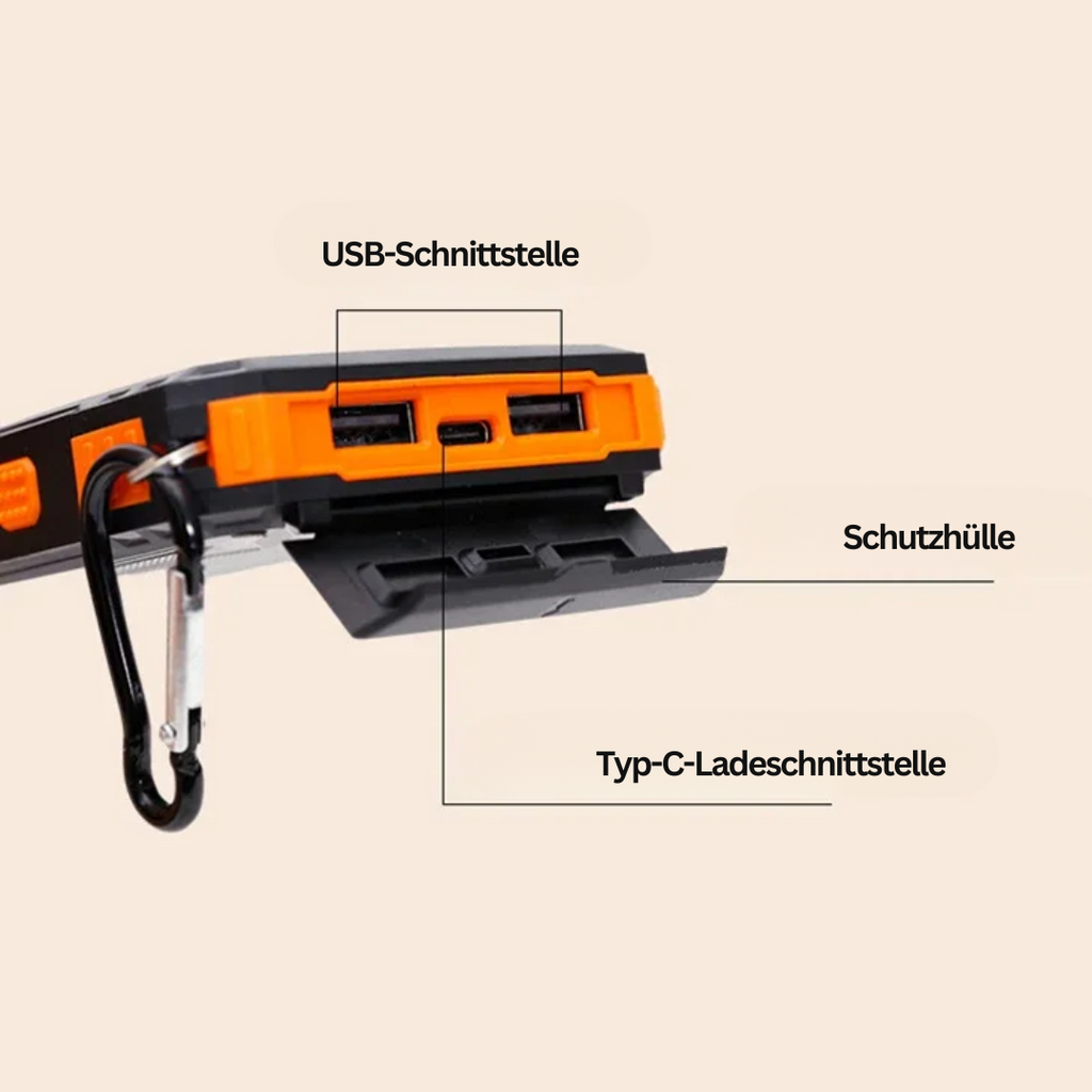 Solar Energy Power Bank with Flashlight – SolarCharge Pro