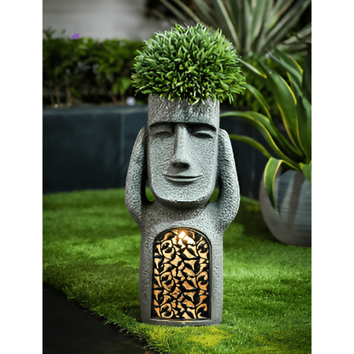 solar resin garden statues for an enchanting atmosphere