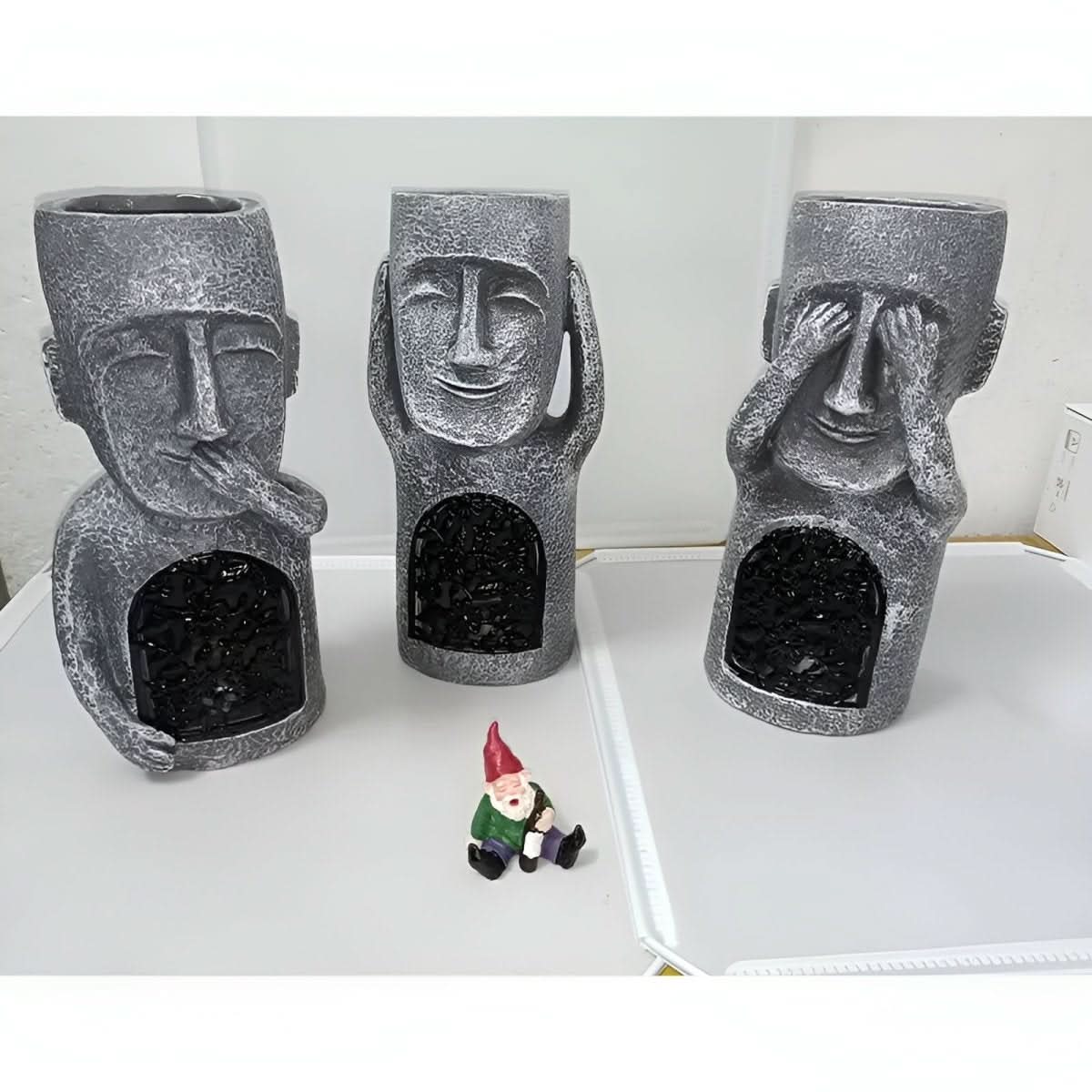 solar resin garden statues for an enchanting atmosphere