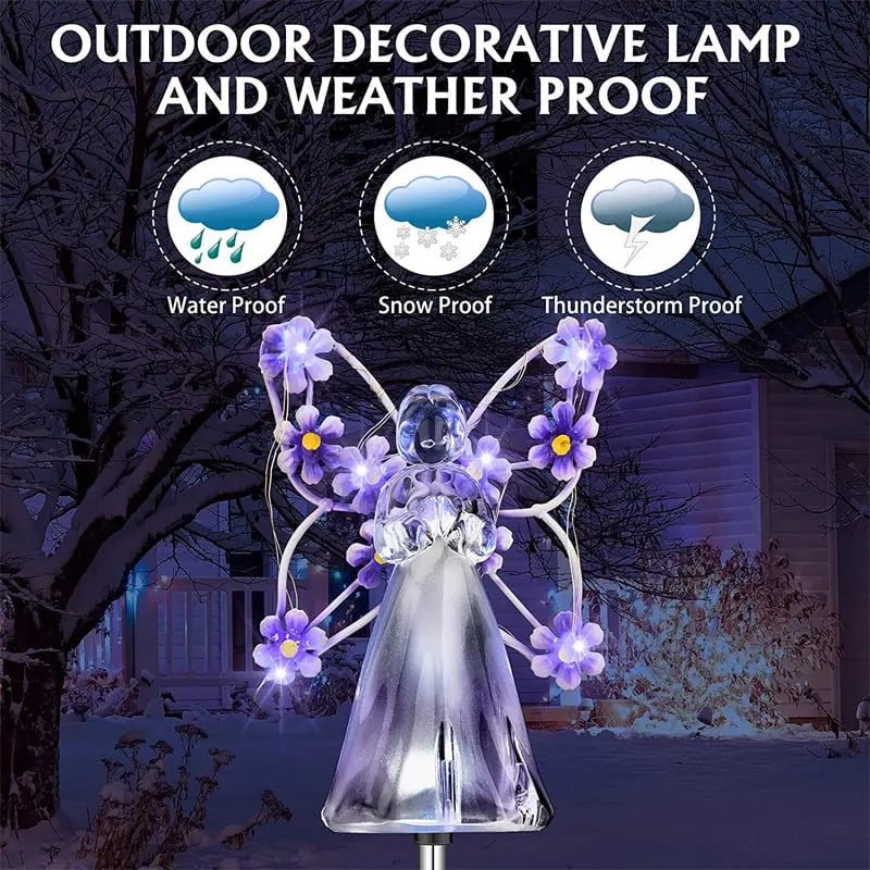 Solar-powered angel garden light – Waterproof memorial decoration for outdoor areas!