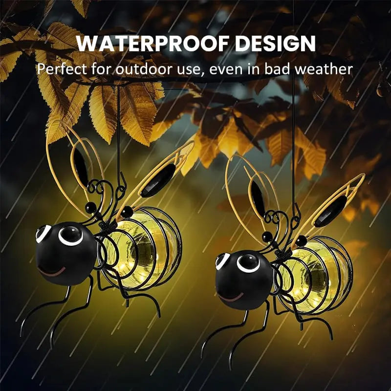 Solar-powered Hanging Lamp "Bee" – Weatherproof LED Decoration for Garden & Balcony