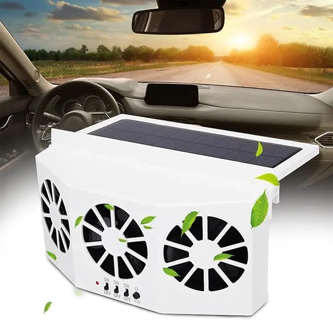 Solar-powered Car Fan – Cordless & Compact
