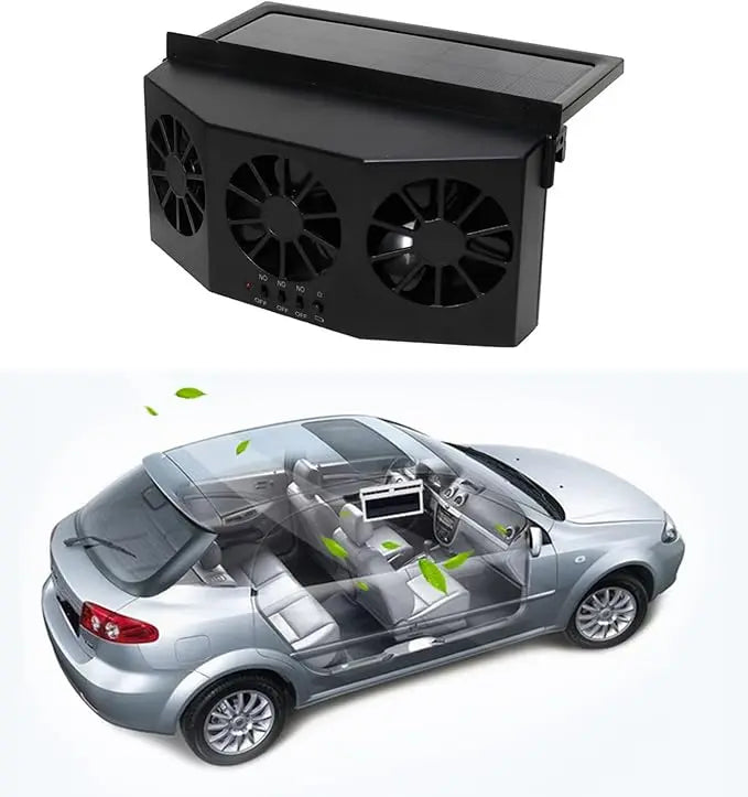 Solar-powered Car Fan – Cordless & Compact