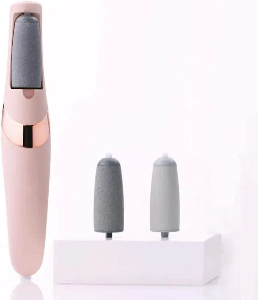 Electric foot care device with dual-speed motor for smooth & silky feet
