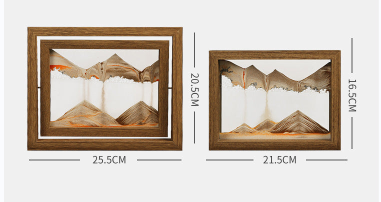 Solid wood 3D rotating sand painting