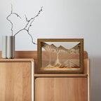 Solid wood 3D rotating sand painting