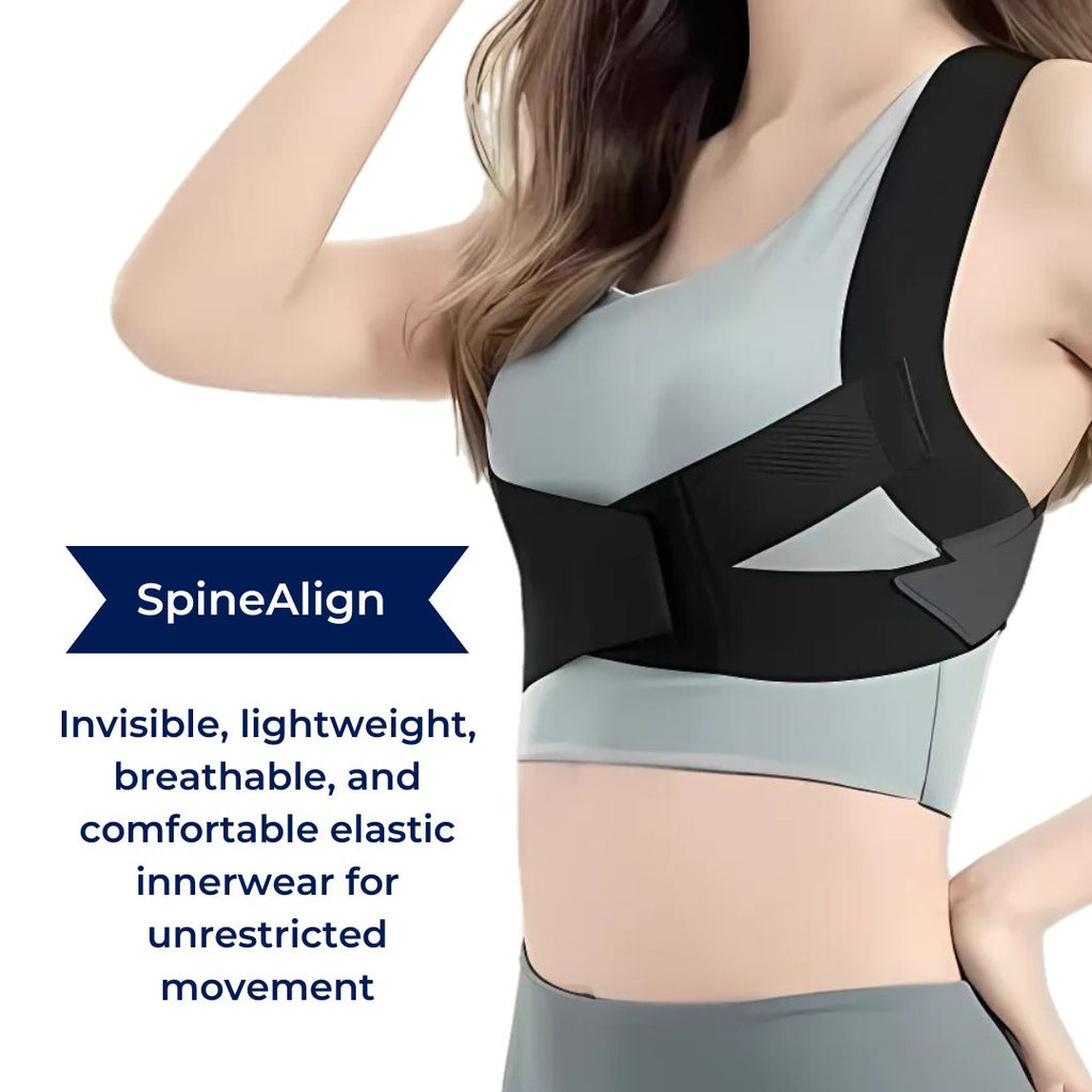 SpineAlign Posture Corrector | Adjustable Back Support for Pain Relief - Improve Posture, Reduce Neck, Shoulder & Sciatica Pain