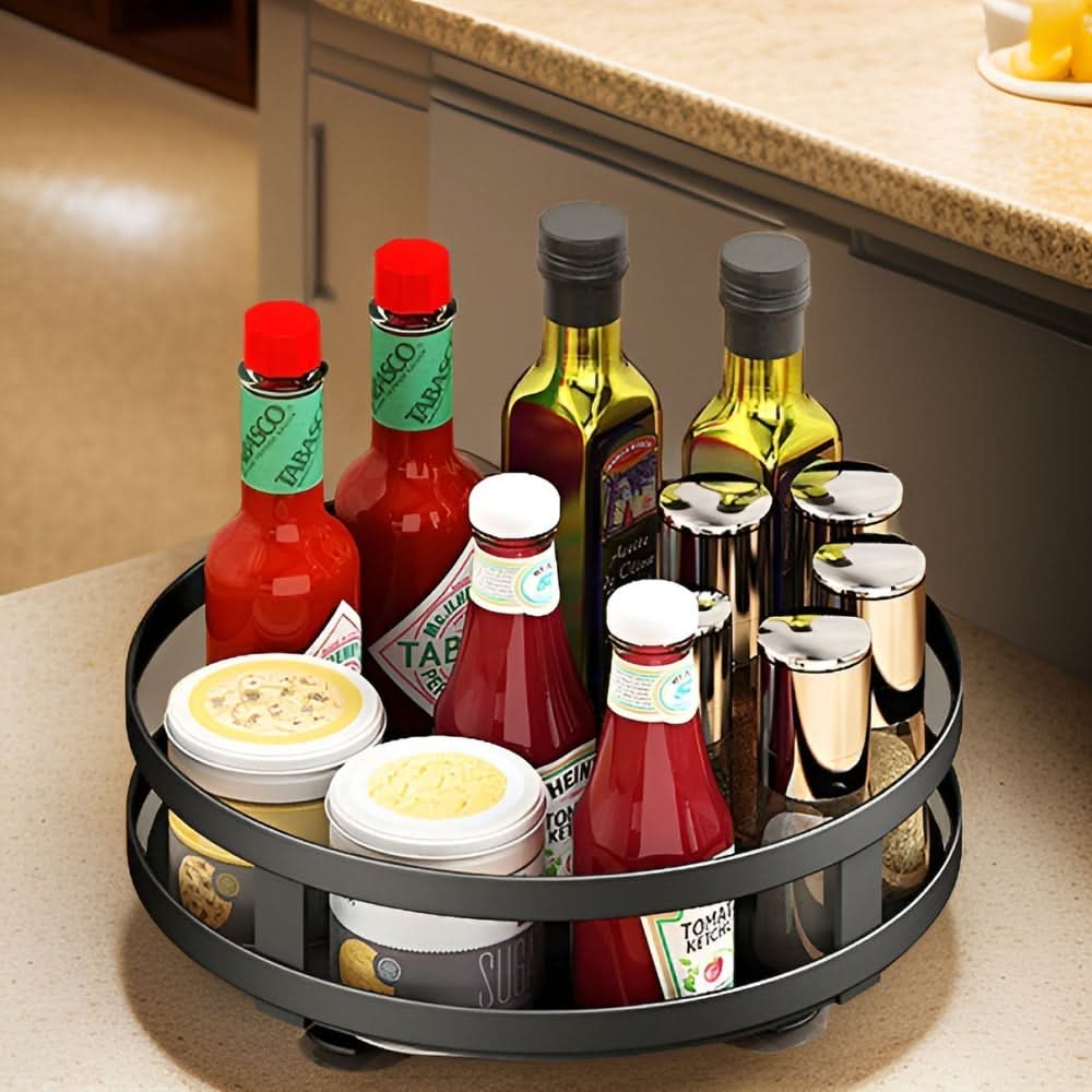 360-Degree Rotating Spice Rack Organizer with One to Three Levels