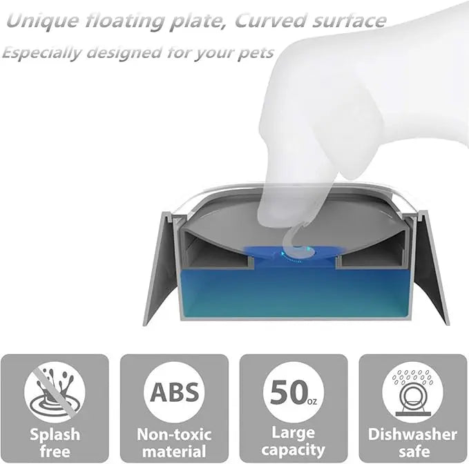Anti-Splash Water Dispenser for Cats & Dogs – Fresh Water, Clean Floors