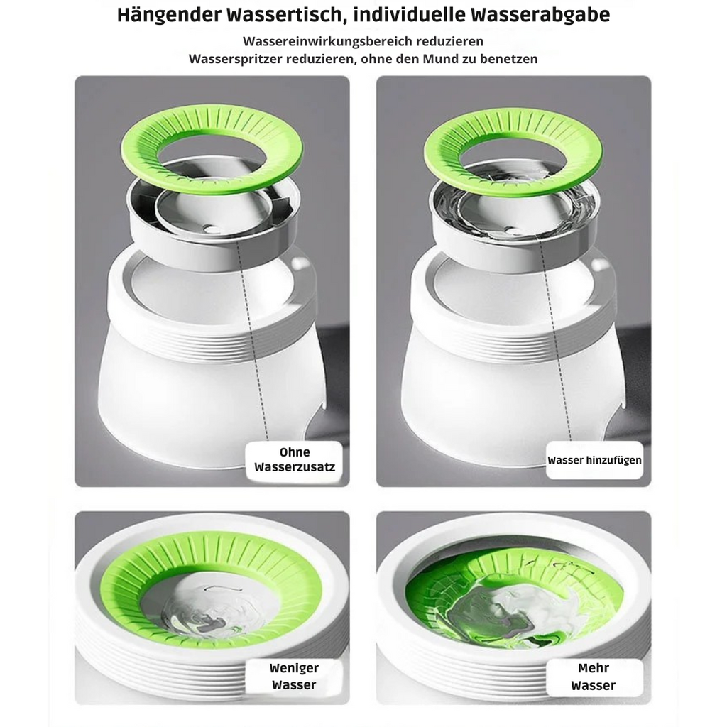 Leak-proof splash guard bowl for dogs & cats