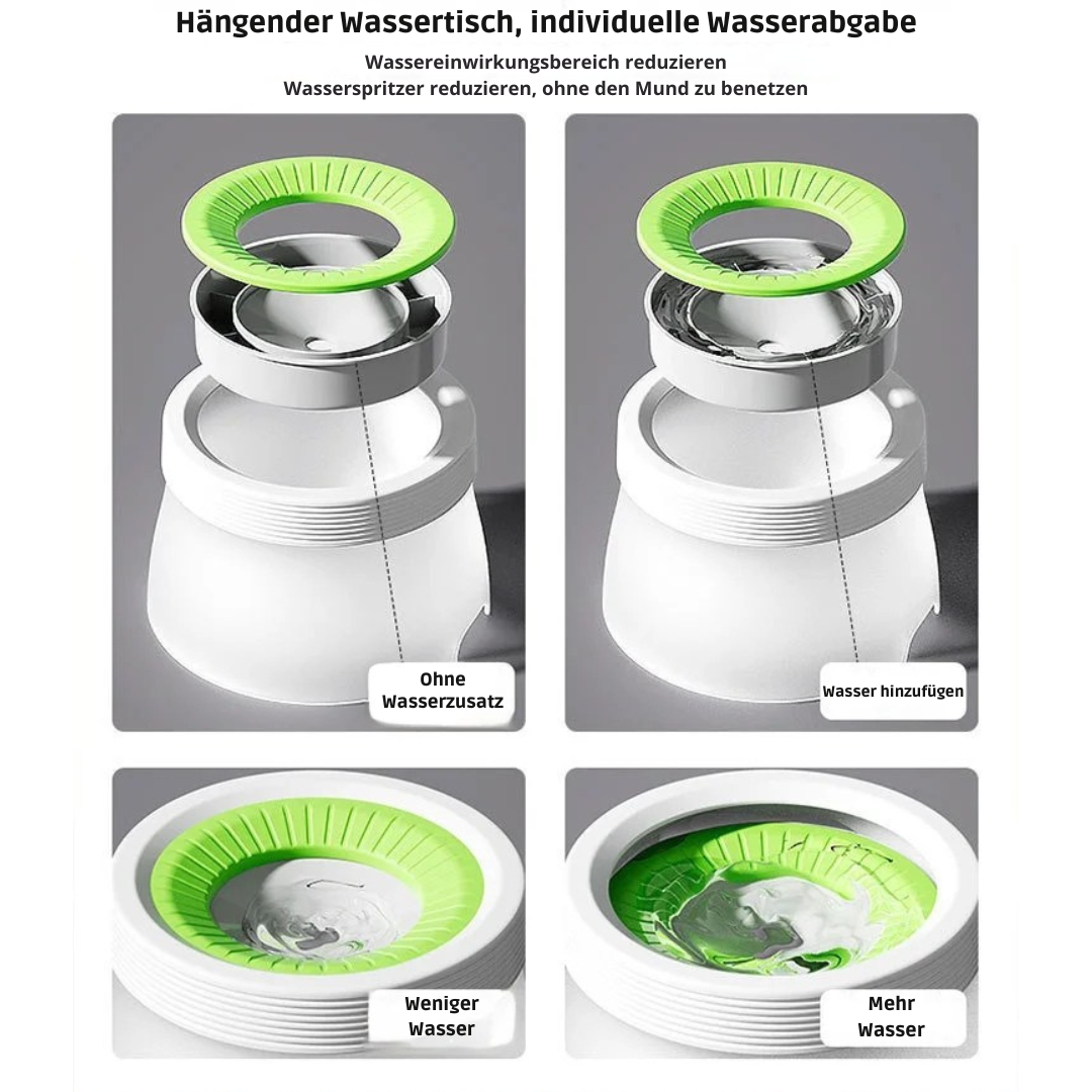 Leak-proof splash guard bowl for dogs & cats