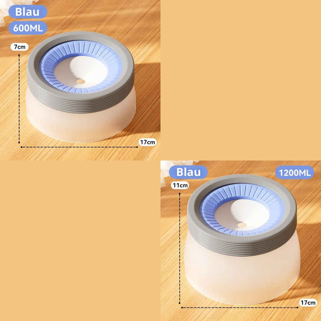 Leak-proof splash guard bowl for dogs & cats