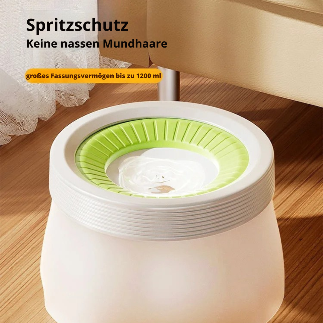 Leak-proof splash guard bowl for dogs & cats
