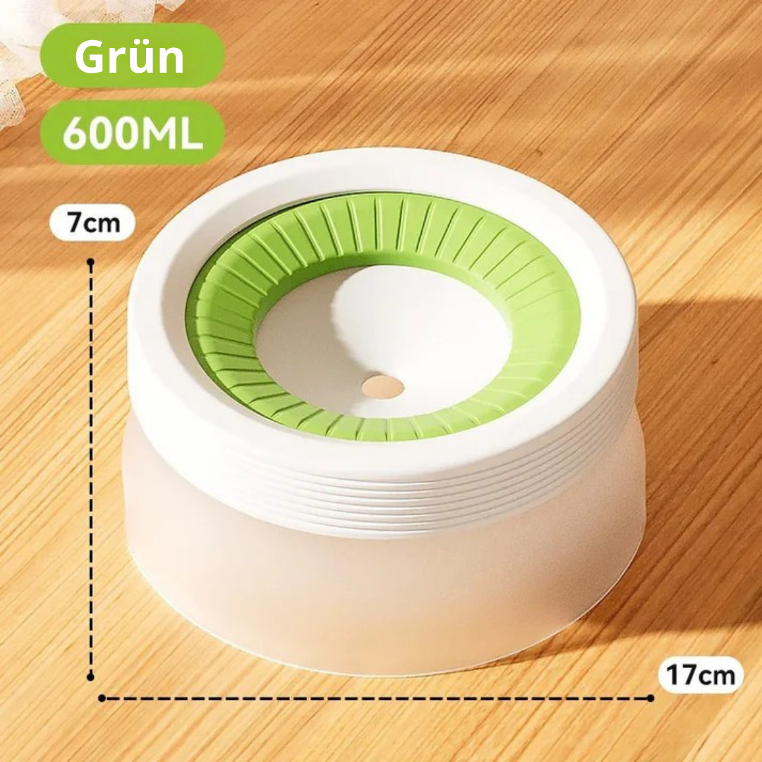 Leak-proof splash guard bowl for dogs & cats