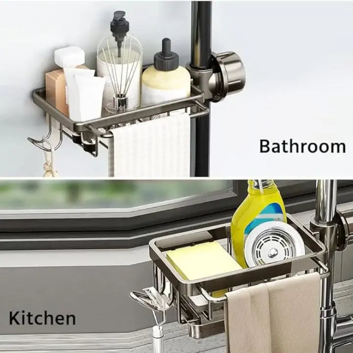 Faucet sink organizer – stainless steel, compact and practical