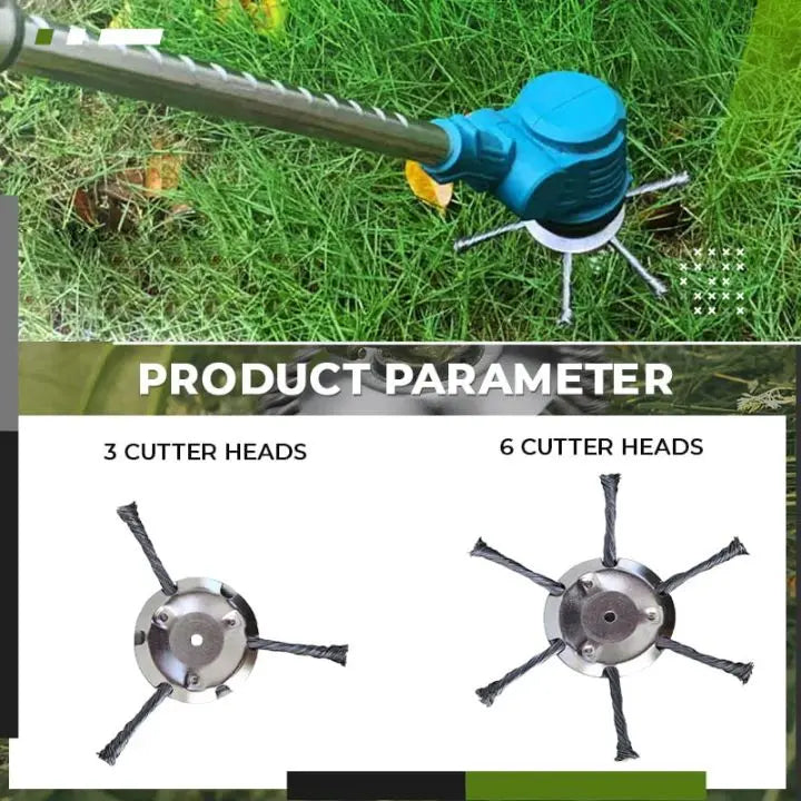 Steel Brush Lawn Trimmer Head – Efficient Weed Remover