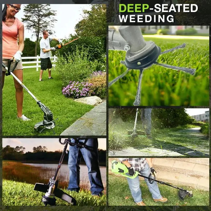 Steel Brush Lawn Trimmer Head – Efficient Weed Remover