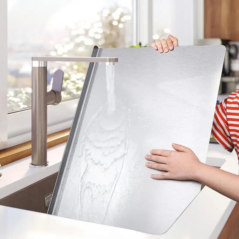 Stainless Steel Chopping Board | Hygienic, Non-Slip Design for Efficient Food Prep and Easy Cleaning