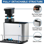 Stainless Steel Dish Soap Dispenser & Utensil Rack
