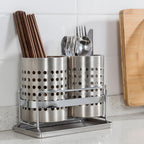 Stainless Steel Utensil Holder with Hole