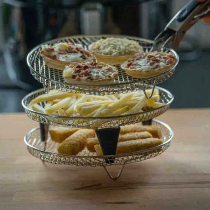Stackable Stainless Steel Air Fryer Rack Set (3 Pieces)