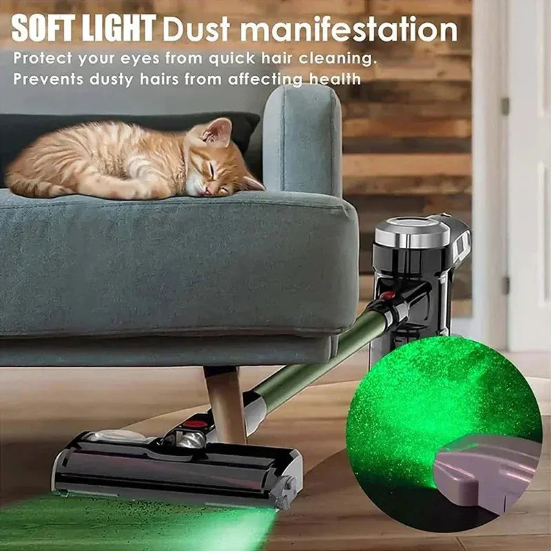 Dust indicator lamp for spotless cleaning