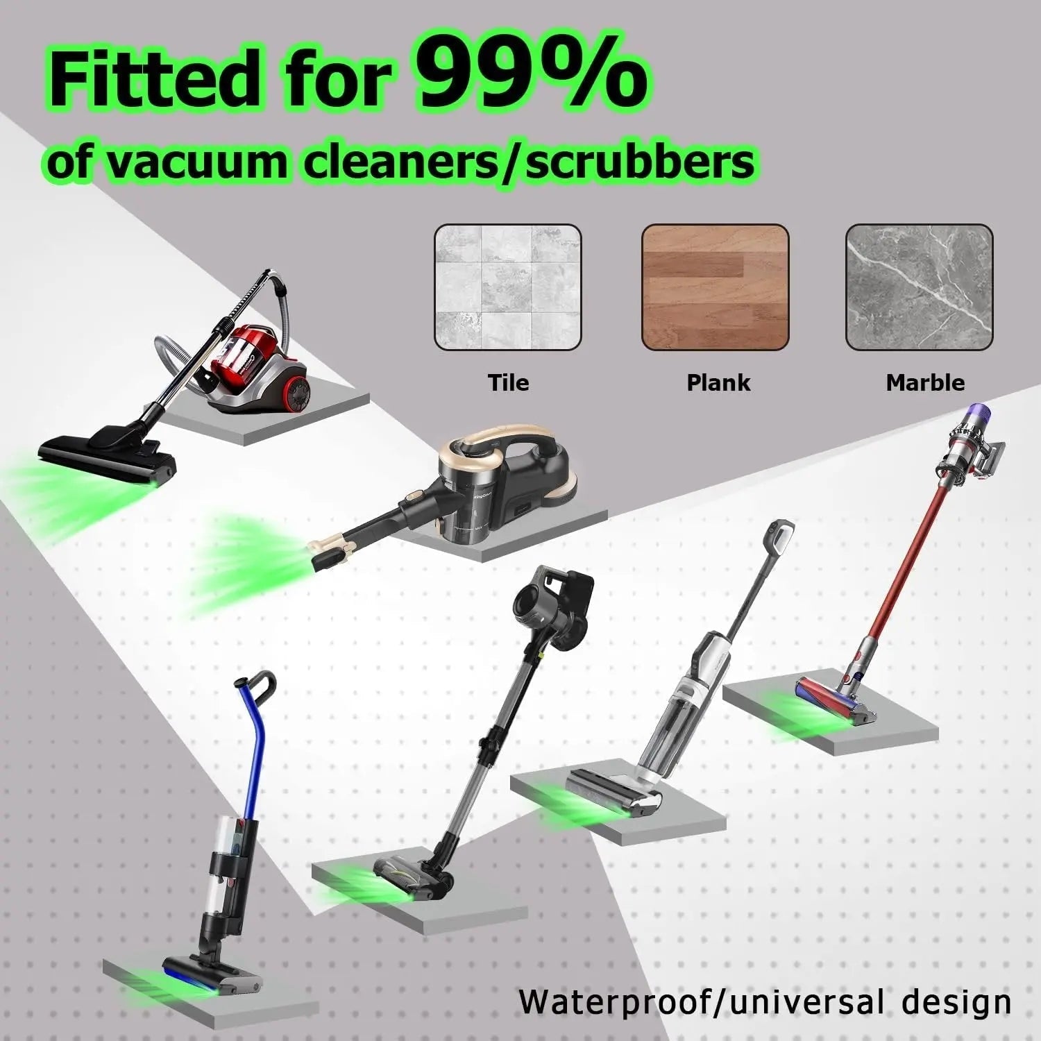 Dust indicator lamp for spotless cleaning