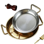 Hammered stainless steel pot for frying, sauces & versatile cooking