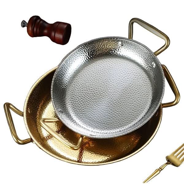 Hammered stainless steel pot for frying, sauces & versatile cooking