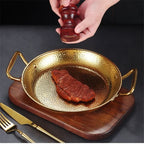 Hammered stainless steel pot for frying, sauces & versatile cooking
