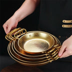 Hammered stainless steel pot for frying, sauces & versatile cooking