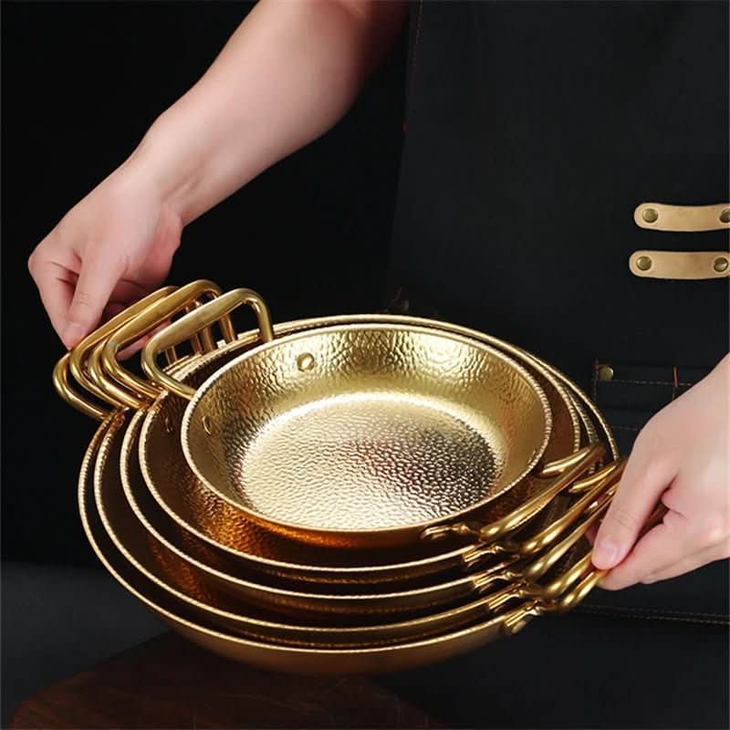 Hammered stainless steel pot for frying, sauces & versatile cooking