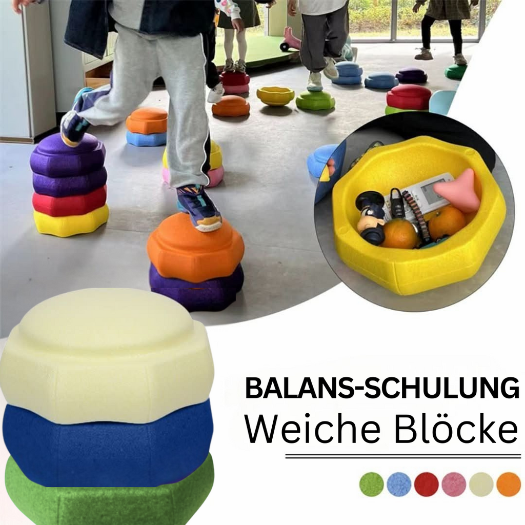 Stackable stepping stones for creative play and balance – StepJoy