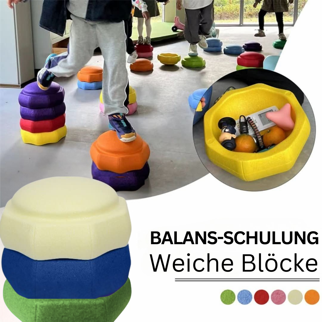Stackable stepping stones for creative play and balance – StepJoy