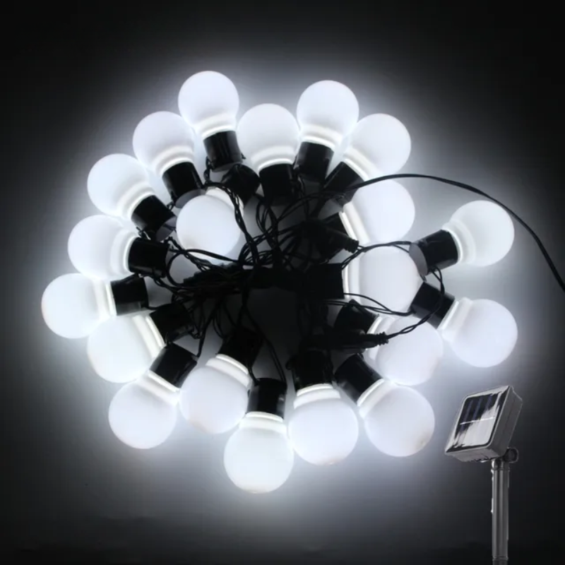 Waterproof Outdoor String Lights - Solar Garden Lighting for Balcony & Terrace