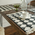 Stitching Tassel Diamond Table Runner