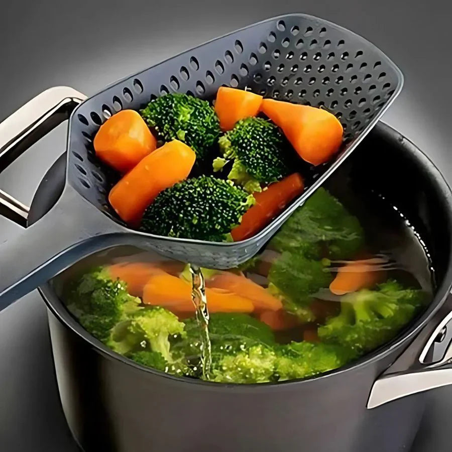 Large PP kitchen spoon for draining vegetables – Practical slotted spoon for the kitchen