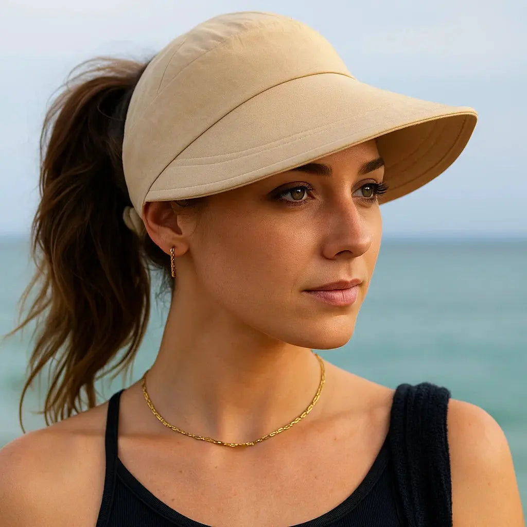 Beach hat with wide brim – Airy, foldable, sun safe