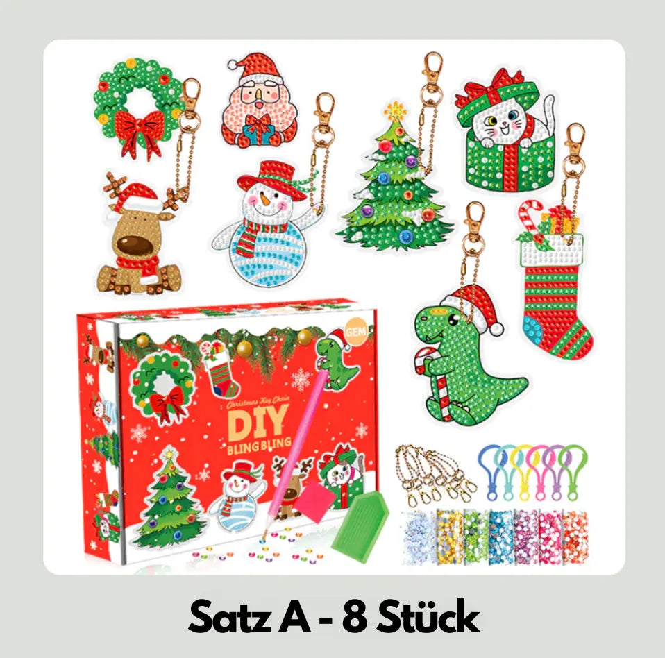 Strass Ornament Keychain Set