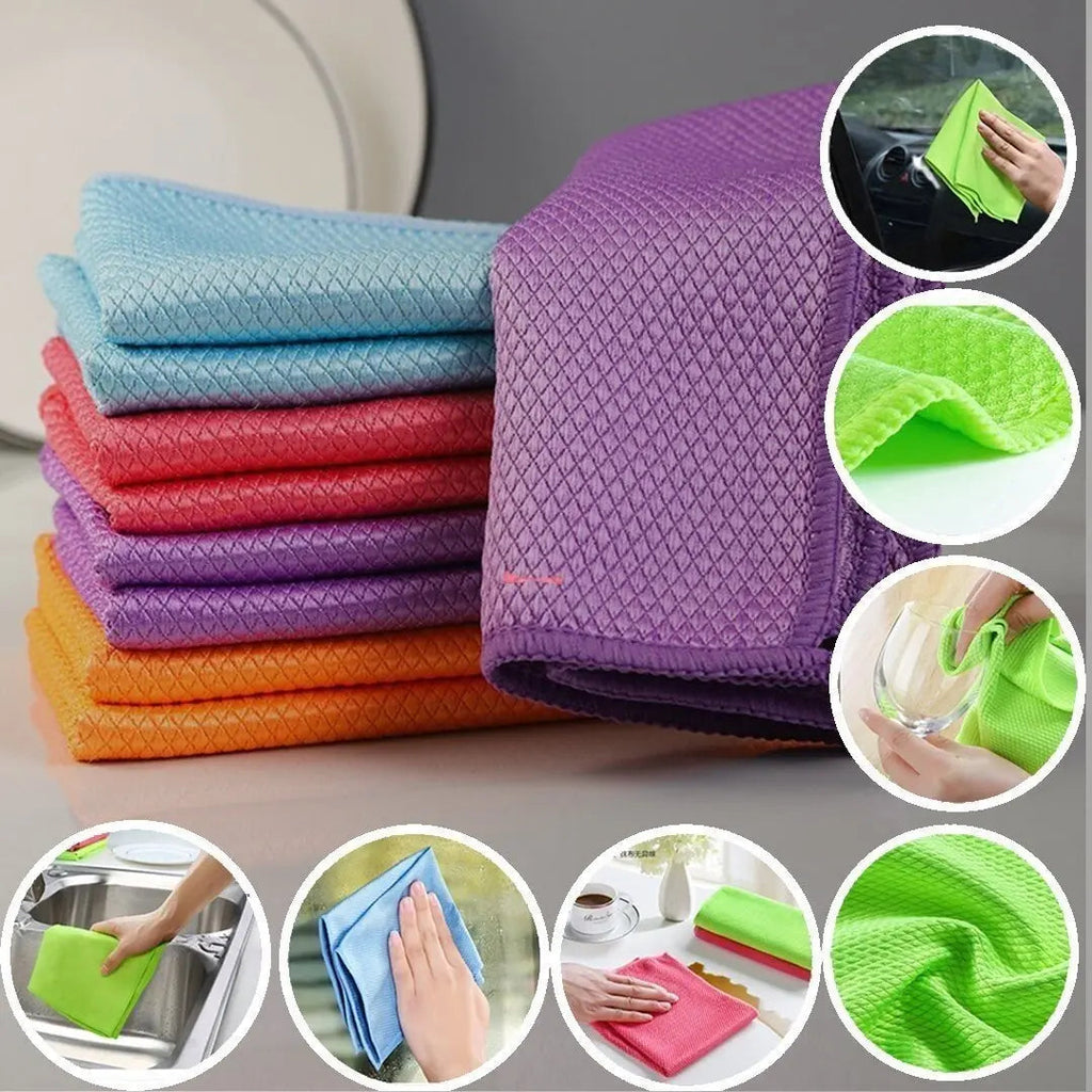 Stripe-free Reusable Cleaning Cloths – Effortless & Chemical-free